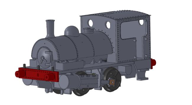 ISO View of CAD assembly (buffer stocks version)