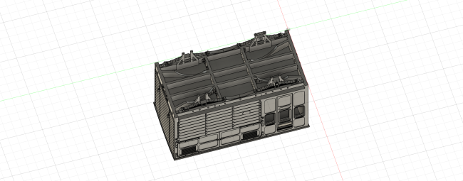 View showing underside of horse box with chassis fitted