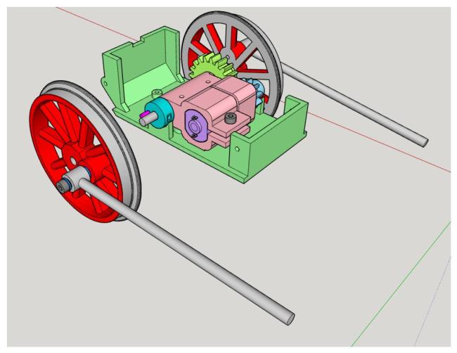 Parts drawing of motor assembly