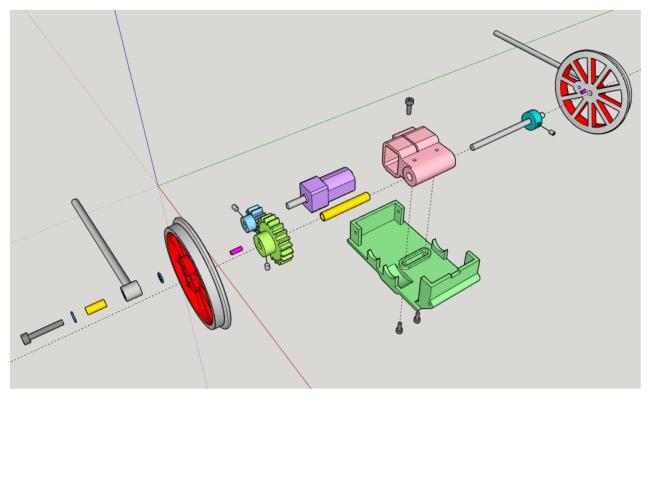 Exploded parts drawing of drive assembly