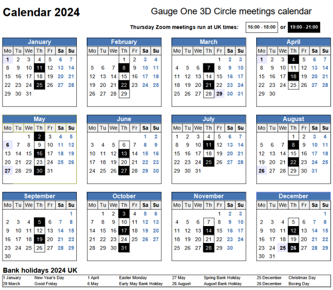 The Gauge 1 3D circle calendar