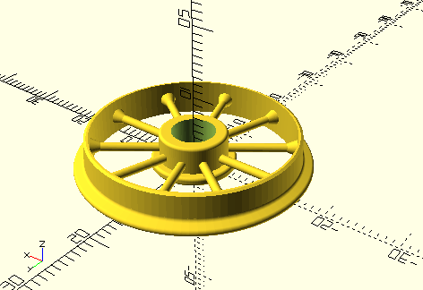 Early type wagon wheel as used on Chaldron wagons